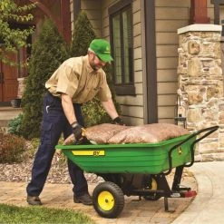 John Deere Lawn Mowers 8-cu ft Poly Dump Cart -Outdoor Tools & Equipment Fashion Store 04446514
