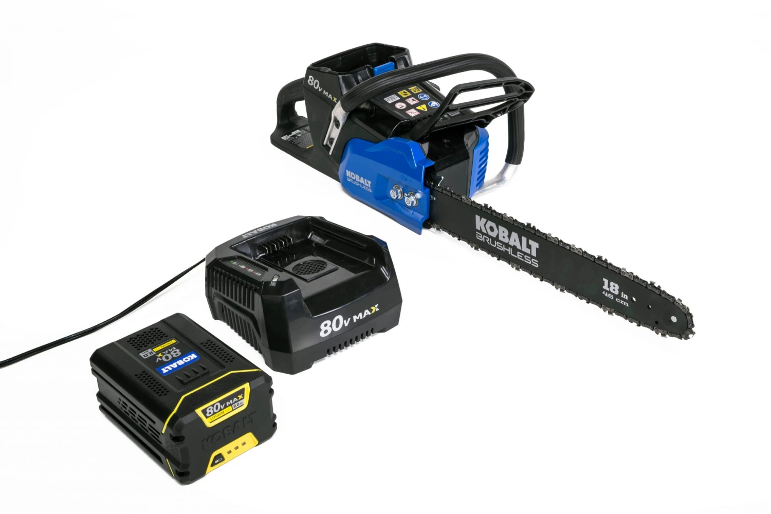 Kobalt Cordless Electric Chainsaws 80-volt Max 18-in Brushless Cordless Electric Chainsaw 2 Ah (Battery & Charger Included) 2 Kobalt Cordless Electric Chainsaws 80-volt Max 18-in Brushless Cordless Electric Chainsaw 2 Ah (Battery & Charger Included) - Image 2
