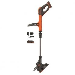 BLACK+DECKER Trimmers & Edgers EASYFEED 20-Volt Max 12-in Straight Cordless String Trimmer with Edger Capable (Battery Included)