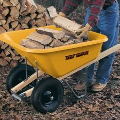 True Temper Wheelbarrows & Yard Carts 8-cu ft Poly Wheelbarrow -Outdoor Tools & Equipment Fashion Store 07932109