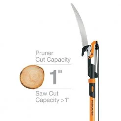 Fiskars Chainsaws & Pole Saws Power-Lever 14-ft Fiberglass Pole Pruner -Outdoor Tools & Equipment Fashion Store 08020736
