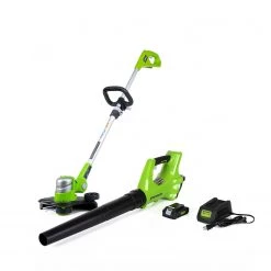 Greenworks Power Equipment Combo Kits 2-Piece 24-volt Cordless Power Equipment Combo Kit