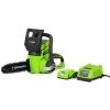 Greenworks Chainsaws & Pole Saws 24-Volt 10-in Cordless Electric Chainsaw 2 Ah (Battery & Charger Included)
