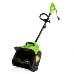 Greenworks Snow Blowers 8-Amp 12-in Corded Electric Snow Blower -Outdoor Tools & Equipment Fashion Store 08567998