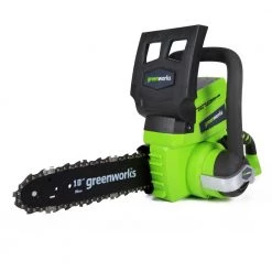 Greenworks Chainsaws & Pole Saws 24-Volt 10-in Cordless Electric Chainsaw 2 Ah (Battery & Charger Included) -Outdoor Tools & Equipment Fashion Store 08868243