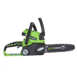 Greenworks Chainsaws & Pole Saws 24-Volt 10-in Cordless Electric Chainsaw 2 Ah (Battery & Charger Included) -Outdoor Tools & Equipment Fashion Store 08868244
