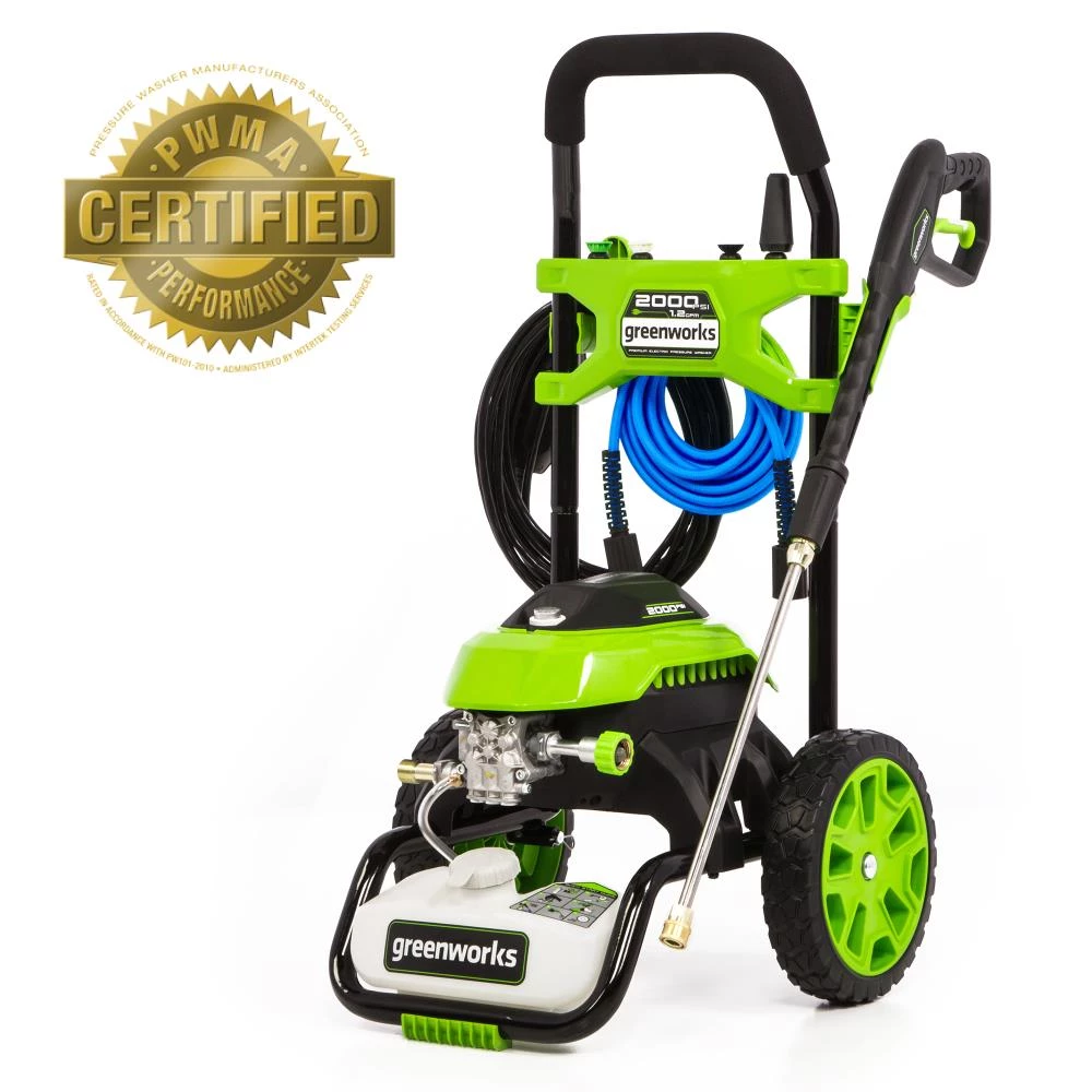Greenworks Pressure Washers 2000-PSI 1.2-GPM Cold Water Electric Pressure Washer 1 Greenworks Pressure Washers 2000-PSI 1.2-GPM Cold Water Electric Pressure Washer