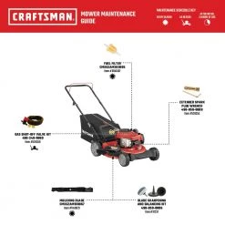 CRAFTSMAN Lawn Mowers M110 140-cc 21-in Gas Push Lawn Mower Briggs & Stratton Engine -Outdoor Tools & Equipment Fashion Store 09849339