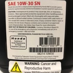 Honda Engine Oil Motor Oil 10W30 12 oz -Outdoor Tools & Equipment Fashion Store 09909579