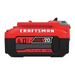 CRAFTSMAN Power Equipment Parts 20-Volt Max 4 Ah Rechargeable Lithium Ion (Li-Ion) Cordless Power Equipment Battery -Outdoor Tools & Equipment Fashion Store 09999561