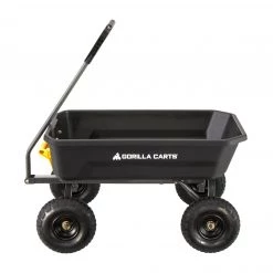 Gorilla Carts Wheelbarrows & Yard Carts 4-cu ft Poly Yard Cart -Outdoor Tools & Equipment Fashion Store 10282284 scaled