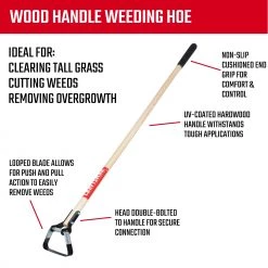 CRAFTSMAN Lawn & Garden Hand Tools 54-in Wood-Handle Action Hoe -Outdoor Tools & Equipment Fashion Store 10339251