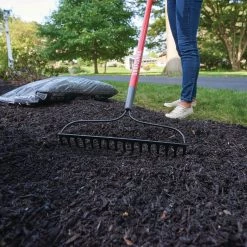 CRAFTSMAN Lawn & Garden Hand Tools 57.25-in L Fiberglass-Handle Welded Steel Garden Rake -Outdoor Tools & Equipment Fashion Store 10339296 scaled