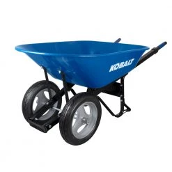 Kobalt Wheelbarrows & Yard Carts 7-cu ft Steel Wheelbarrow with Flat-Free Tire
