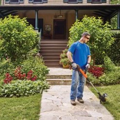 BLACK+DECKER Trimmers & Edgers EASYFEED 20-Volt Max 12-in Straight Cordless String Trimmer With Edger Capable (Battery Included) -Outdoor Tools & Equipment Fashion Store 10558405