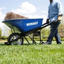 Kobalt Wheelbarrows & Yard Carts 6-cu ft Steel Wheelbarrow with Flat-Free Tire(s) -Outdoor Tools & Equipment Fashion Store 10881199