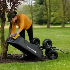 Gorilla Carts Wheelbarrows & Yard Carts 4-cu ft Poly Yard Cart -Outdoor Tools & Equipment Fashion Store 11064523 scaled