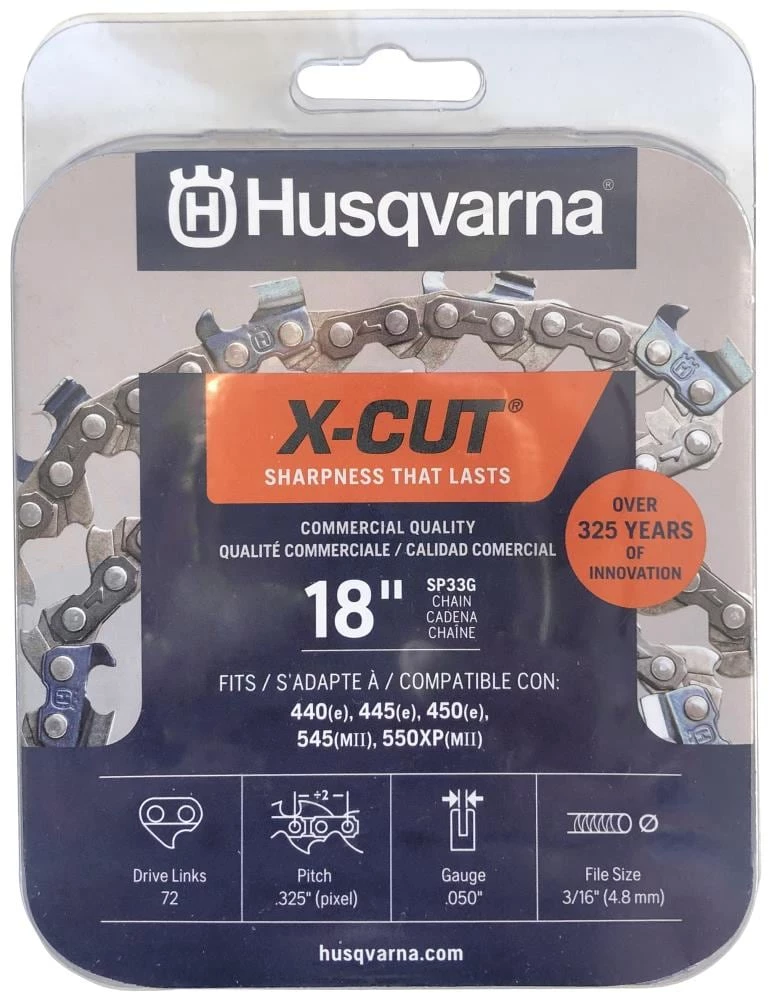 Husqvarna Chainsaws & Pole Saws 18-in 72 Link Replacement Chainsaw Chain 1 Husqvarna Chainsaws & Pole Saws 18-in 72 Link Replacement Chainsaw Chain