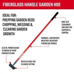 CRAFTSMAN Lawn & Garden Hand Tools 54-in Fiberglass-Handle Garden Hoe -Outdoor Tools & Equipment Fashion Store 11361418