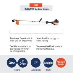 Husqvarna Trimmers & Edgers 128LD 28-cc 2-Cycle 17-in Straight Shaft Gas String Trimmer with Attachment Capable -Outdoor Tools & Equipment Fashion Store 11904224