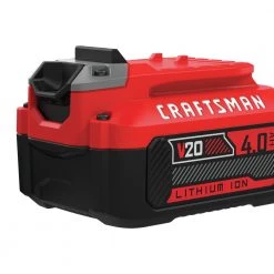 CRAFTSMAN Power Equipment Parts 20-Volt Max 4 Ah Rechargeable Lithium Ion (Li-Ion) Cordless Power Equipment Battery -Outdoor Tools & Equipment Fashion Store 12227991