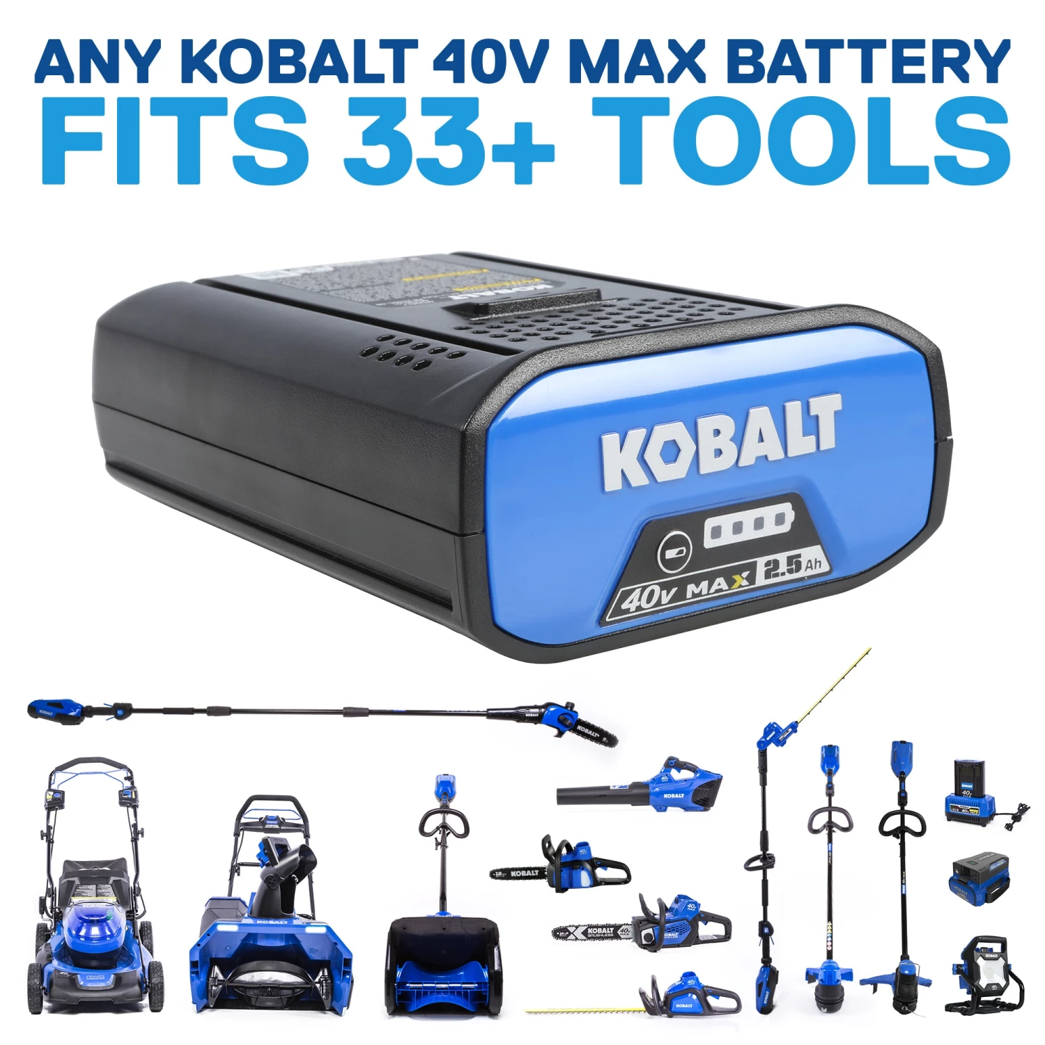 Kobalt Chainsaws & Pole Saws 40-Volt Max 8-in Cordless Electric Pole Saw (Battery & Charger Included) 9 Kobalt Chainsaws & Pole Saws 40-Volt Max 8-in Cordless Electric Pole Saw (Battery & Charger Included) - Image 9