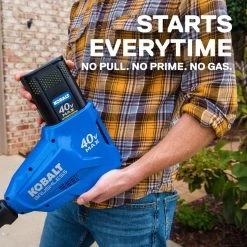 Kobalt Trimmers & Edgers 40-Volt Max 16-in Straight Cordless String Trimmer with Attachment Capable and (Battery Included) -Outdoor Tools & Equipment Fashion Store 12534905