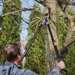 Fiskars Lawn & Garden Hand Tools Power-Lever 25-in Telescoping Steel Bypass Lopper -Outdoor Tools & Equipment Fashion Store 14895849