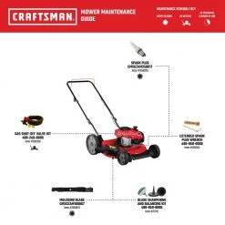 CRAFTSMAN Lawn Mowers M100 140-cc 21-in Gas Push Lawn Mower Briggs & Stratton Engine -Outdoor Tools & Equipment Fashion Store 14937771