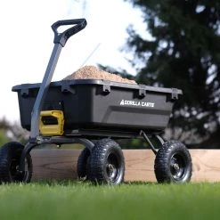 Gorilla Carts Wheelbarrows & Yard Carts 7-cu ft Poly Yard Cart -Outdoor Tools & Equipment Fashion Store 15092926 scaled