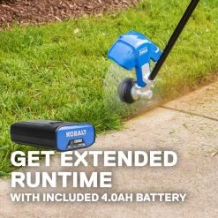 Kobalt Trimmers & Edgers 40-Volt Max 16-in Straight Cordless String Trimmer with Attachment Capable and (Battery Included) -Outdoor Tools & Equipment Fashion Store 15728282