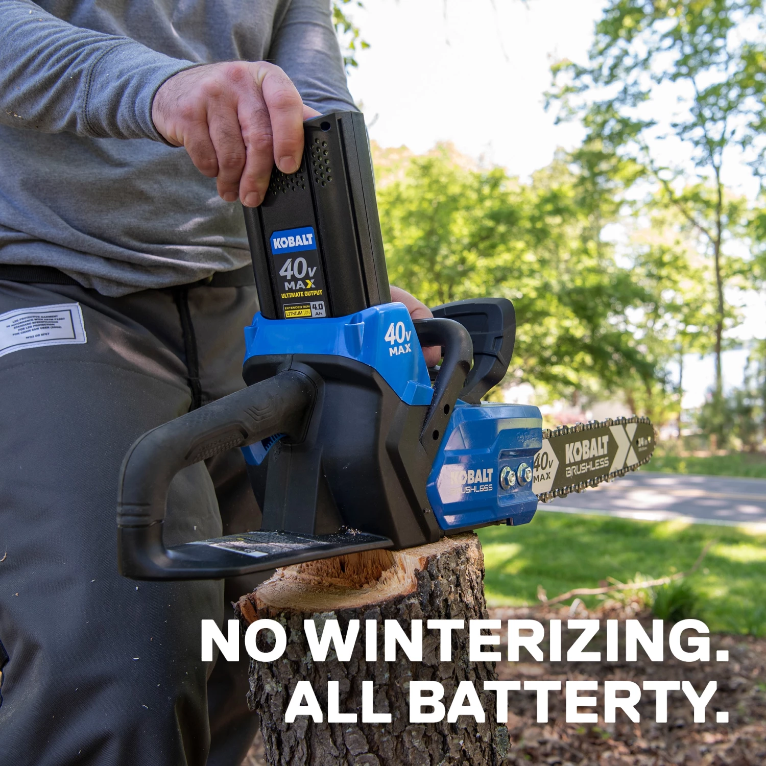 Kobalt Chainsaws & Pole Saws 40-Volt 14-in Brushless Cordless Electric Chainsaw 4 Ah (Battery & Charger Included) 8 Kobalt Chainsaws & Pole Saws 40-Volt 14-in Brushless Cordless Electric Chainsaw 4 Ah (Battery & Charger Included) - Image 8