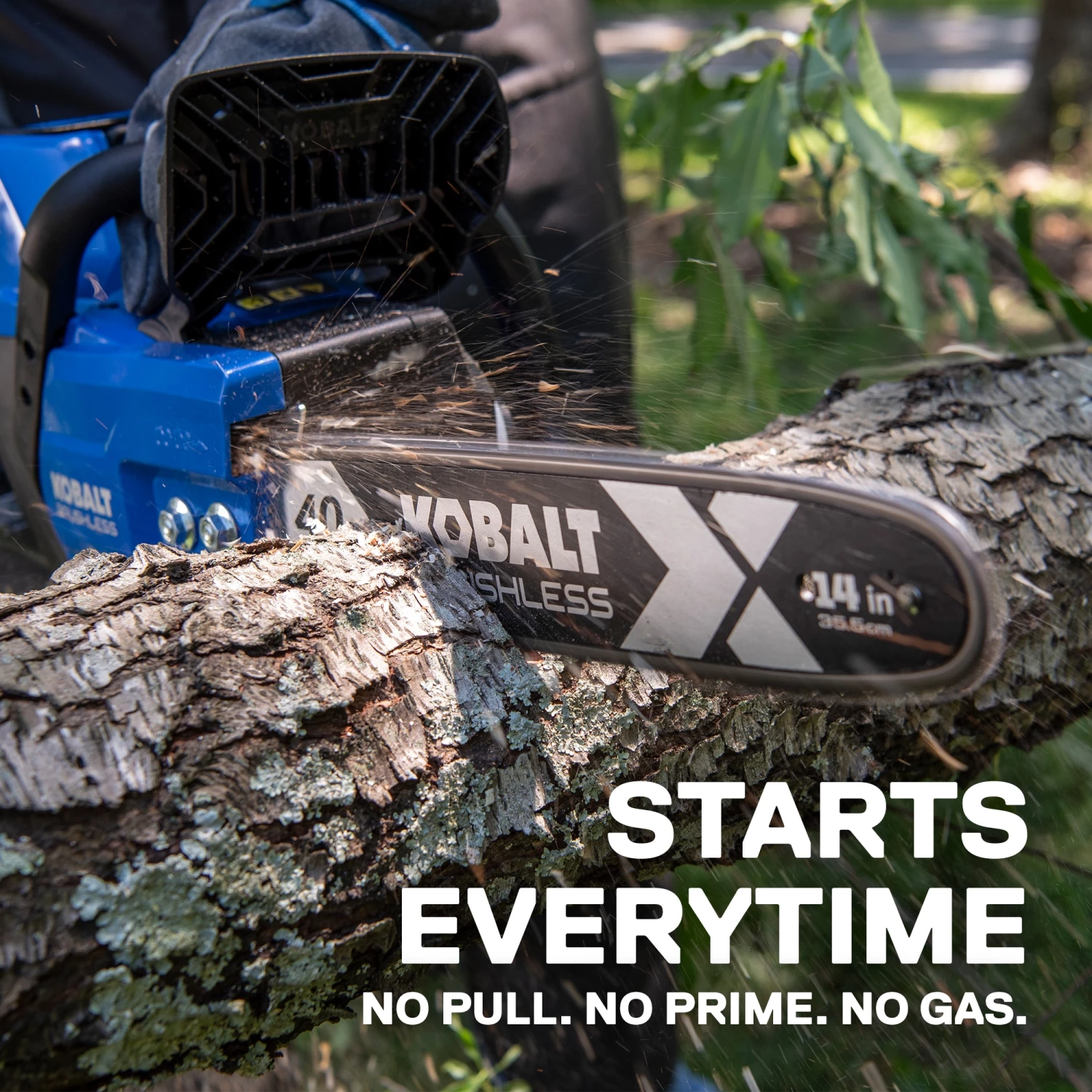 Kobalt Chainsaws & Pole Saws 40-Volt 14-in Brushless Cordless Electric Chainsaw 4 Ah (Battery & Charger Included) 9 Kobalt Chainsaws & Pole Saws 40-Volt 14-in Brushless Cordless Electric Chainsaw 4 Ah (Battery & Charger Included) - Image 9