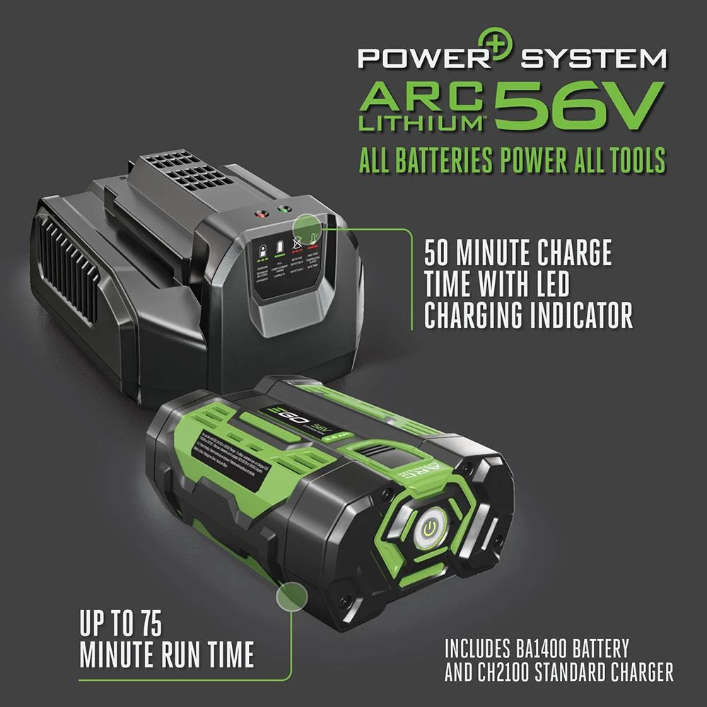 EGO Leaf Blowers POWER+ 530-CFM 56-volt 530-CFM Brushless Handheld Cordless Electric Leaf Blower 2.5 Ah (Battery & Charger Included) 9 EGO Leaf Blowers POWER+ 530-CFM 56-volt 530-CFM Brushless Handheld Cordless Electric Leaf Blower 2.5 Ah (Battery & Charger Included) - Image 9