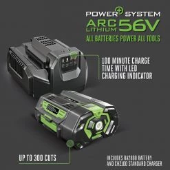 EGO Chainsaws & Pole Saws POWER+ 56-volt 16-in Brushless Cordless Electric Chainsaw 5 Ah (Battery and Charger Included) -Outdoor Tools & Equipment Fashion Store 16543781