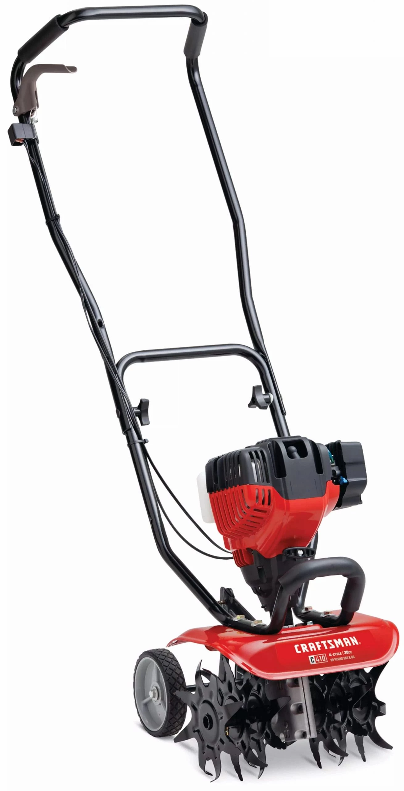 CRAFTSMAN Tillers & Cultivators C410 30-cc 4-cycle 12-in Forward-rotating Gas Cultivator 1 CRAFTSMAN Tillers & Cultivators C410 30-cc 4-cycle 12-in Forward-rotating Gas Cultivator