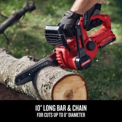 CRAFTSMAN Chainsaws & Pole Saws 20-Volt Max 10-in Cordless Electric Chainsaw 2 Ah (Battery & Charger Included) -Outdoor Tools & Equipment Fashion Store 16728254