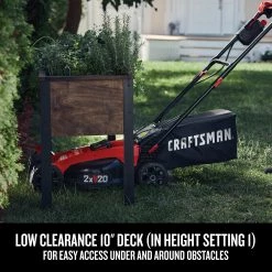 CRAFTSMAN Lawn Mowers 2x20V 20-Volt Max Brushless 20-in Push Cordless Electric Lawn Mower 5 Ah (Battery and Charger Included) -Outdoor Tools & Equipment Fashion Store 40885460