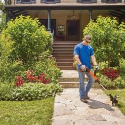 BLACK+DECKER Trimmers & Edgers EASYFEED 20-Volt Max 12-in Straight Cordless String Trimmer With Edger Capable (Battery Included) -Outdoor Tools & Equipment Fashion Store 41017607