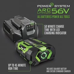 EGO Trimmers & Edgers POWER+ POWERLOAD 56-volt 15-in Telescopic Cordless String Trimmer with (Battery Included) -Outdoor Tools & Equipment Fashion Store 42143557