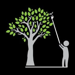 Fiskars Chainsaws & Pole Saws Power-Lever 14-ft Fiberglass Pole Pruner -Outdoor Tools & Equipment Fashion Store 42467493