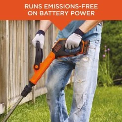 BLACK+DECKER Trimmers & Edgers EASYFEED 20-Volt Max 12-in Straight Cordless String Trimmer With Edger Capable (Battery Included) -Outdoor Tools & Equipment Fashion Store 42510378