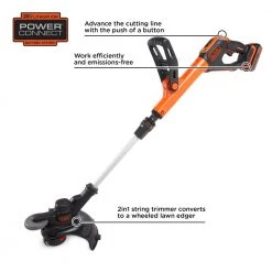 BLACK+DECKER Trimmers & Edgers EASYFEED 20-Volt Max 12-in Straight Cordless String Trimmer With Edger Capable (Battery Included) -Outdoor Tools & Equipment Fashion Store 42511262
