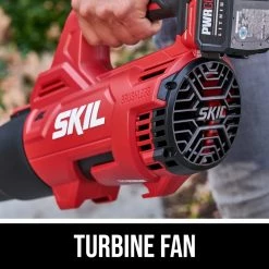 SKIL Leaf Blowers PWR CORE 20-volt 400-CFM Brushless Handheld Cordless Electric Leaf Blower 4 Ah (Battery & Charger Included) -Outdoor Tools & Equipment Fashion Store 43289542