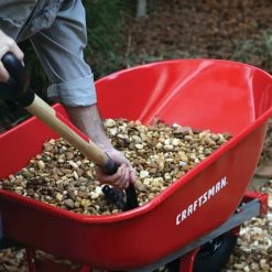 CRAFTSMAN Wheelbarrows & Yard Carts 6 Cubic Ft Steel Tray Wheelbarrow, Steel Handles -Outdoor Tools & Equipment Fashion Store 44011040 scaled