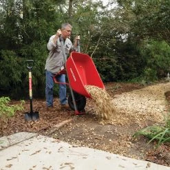 CRAFTSMAN Wheelbarrows & Yard Carts 6 Cubic Ft Steel Tray Wheelbarrow, Steel Handles -Outdoor Tools & Equipment Fashion Store 44011042 scaled