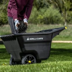 Gorilla Carts Wheelbarrows & Yard Carts 5-cu ft Plastic Yard Cart -Outdoor Tools & Equipment Fashion Store 44043802 scaled