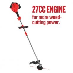 CRAFTSMAN Trimmers & Edgers WS2400 27-cc 2-Cycle 18-in Straight Shaft Gas String Trimmer with Attachment Capable and Edger Capable -Outdoor Tools & Equipment Fashion Store 44146269