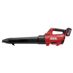 SKIL Leaf Blowers PWR CORE 20-volt 400-CFM Brushless Handheld Cordless Electric Leaf Blower 4 Ah (Battery & Charger Included) -Outdoor Tools & Equipment Fashion Store 44594931