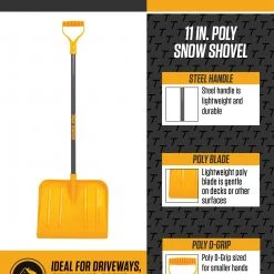 True Temper Lawn & Garden Hand Tools 11-in Poly Snow Shovel with 21-in Poly Handle -Outdoor Tools & Equipment Fashion Store 45417101 scaled